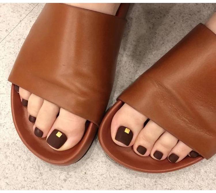 fofosx Feet Nail Chocolate Toe Nails Chocolate