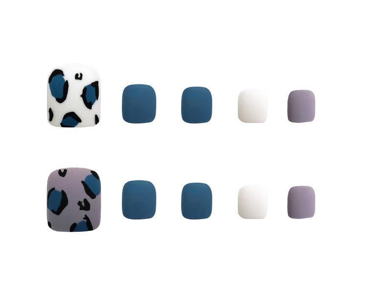 fofosx Feet Nails Blue Cow Toe Nails Blue Cow