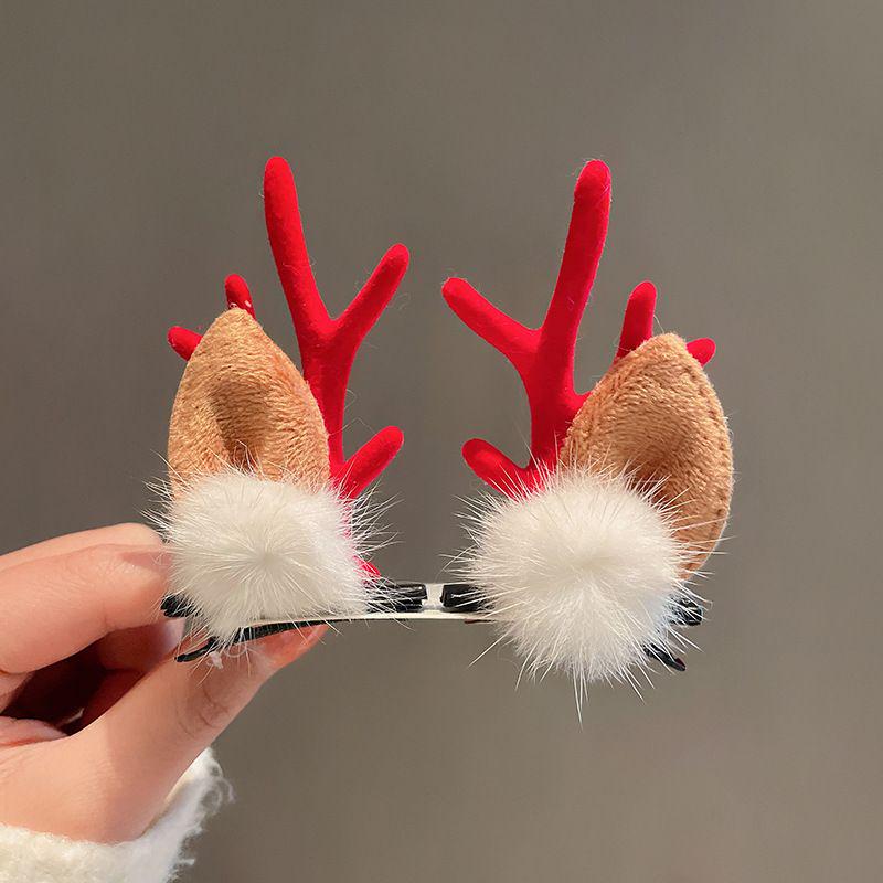 Christmas Deer Horn Hair Clips